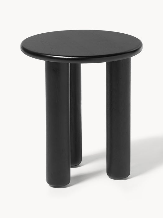 Round Oak Wood Side Table Didi