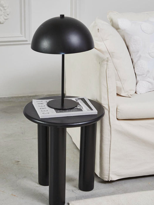 Round Oak Wood Side Table Didi