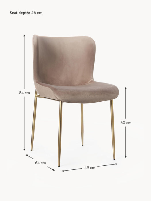 Upholstered Velvet Chair Tess