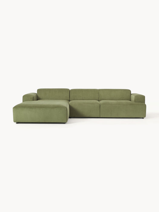 Melva Corduroy Corner Sofa (4-seater)