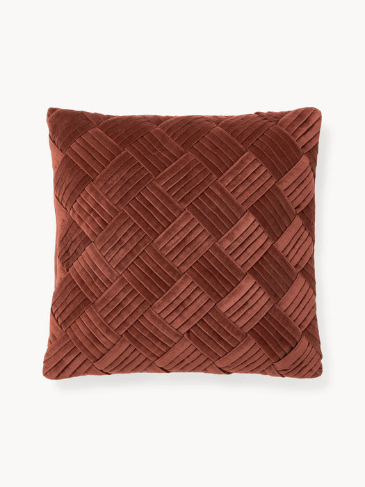 Sina Velvet Cushion Cover with Woven Pattern
