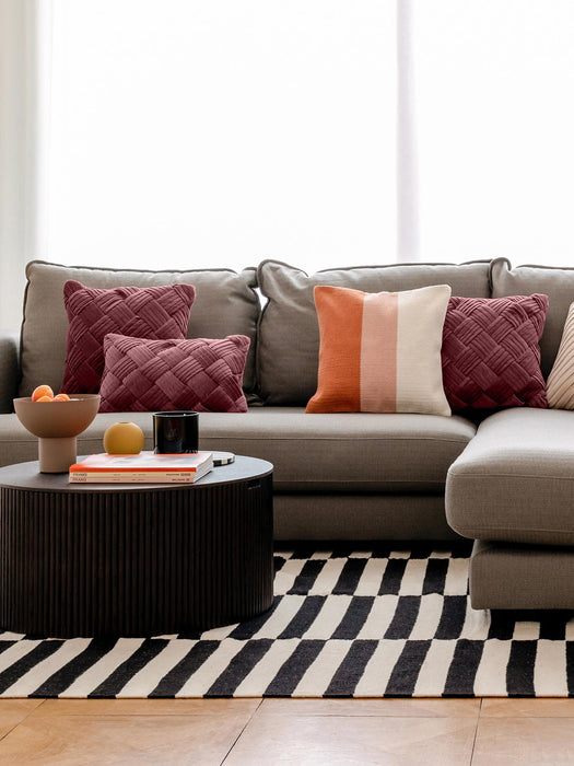 Sina Velvet Cushion Cover with Woven Pattern