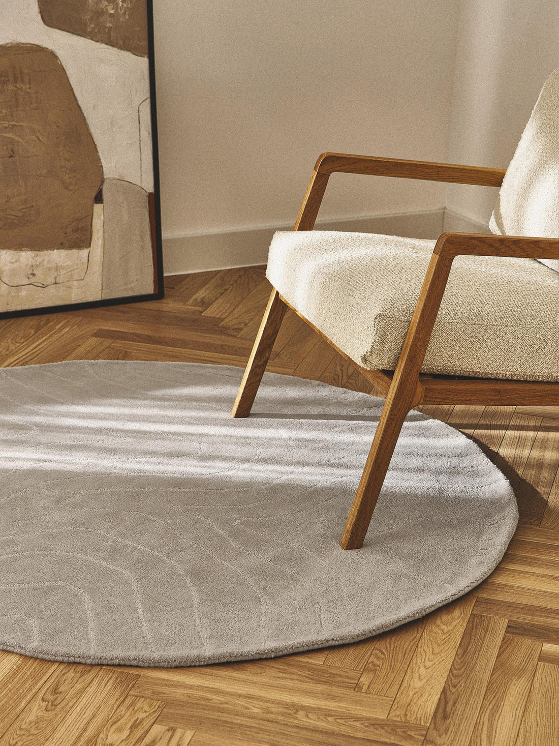 Aaron Round Hand-Tufted Wool Rug