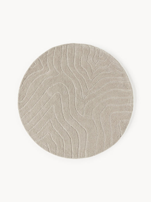 Aaron Round Hand-Tufted Wool Rug