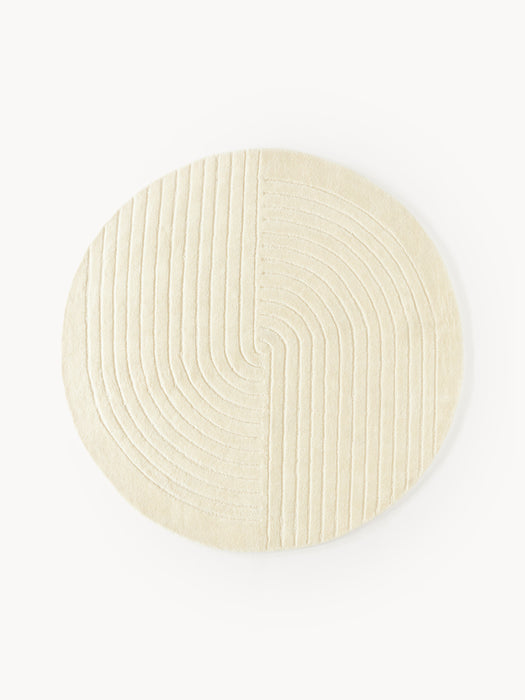 Round Hand-Tufted Wool Rug Mason