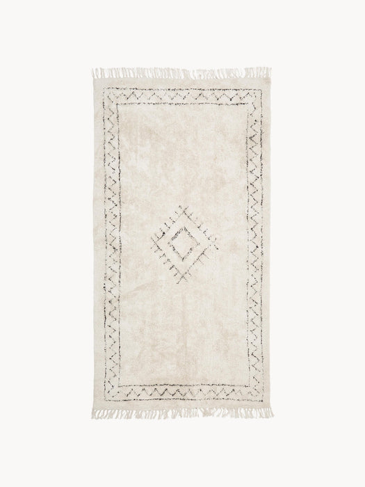 Hand-Tufted Cotton Rug Fionn with Fringes