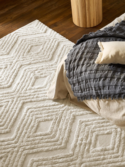 High-Low Cotton Rug Ziggy Hand-Woven