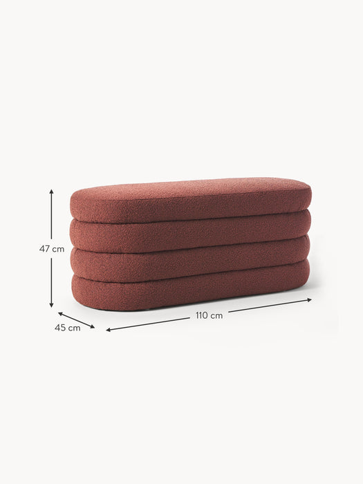 Boucl Upholstered Bench Alto