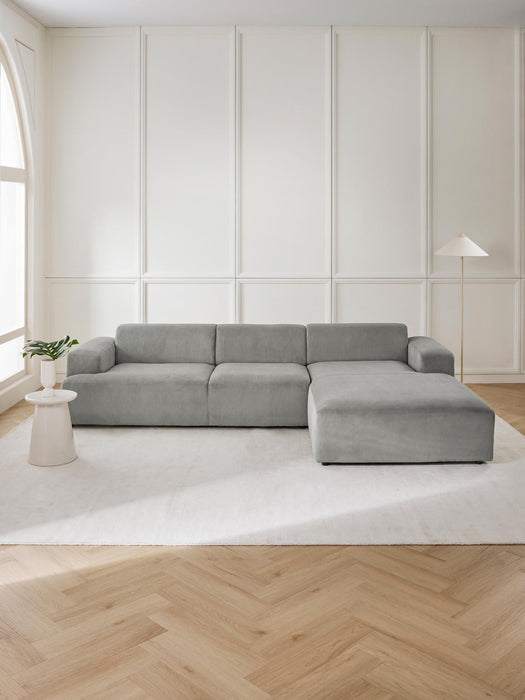 Melva Corduroy Corner Sofa (4-seater)