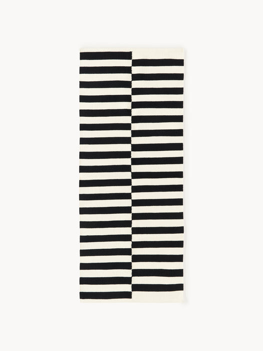 Hand-Woven Kelim Runner Donna with Stripes