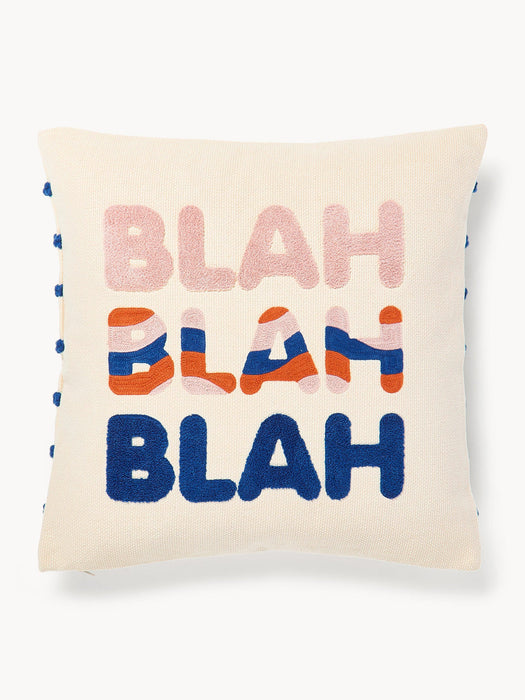 Blah Blah Reversible Cushion Cover