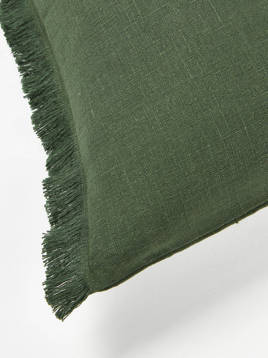 Luana Linen Cushion Cover with Fringes