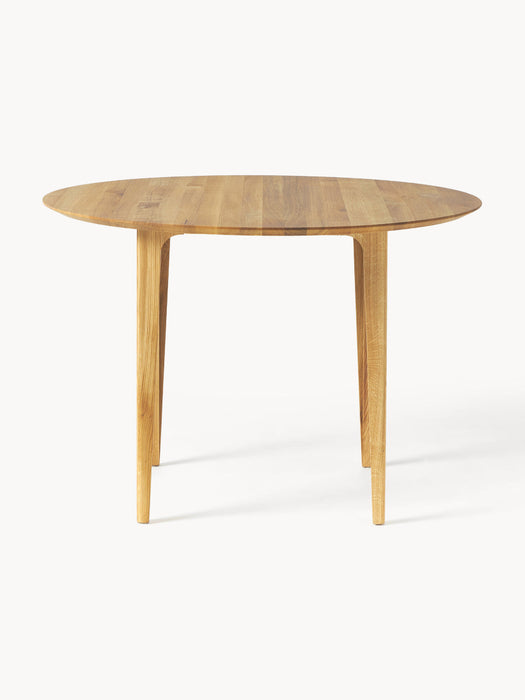 Archie Round Oak Wood Dining Table, in various sizes