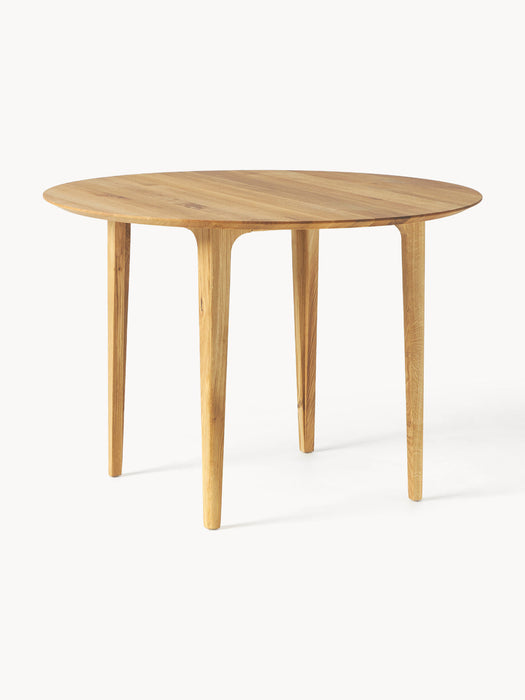 Archie Round Oak Wood Dining Table, in various sizes