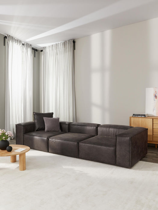 Modular Leather Sofa Lennon 4-seater