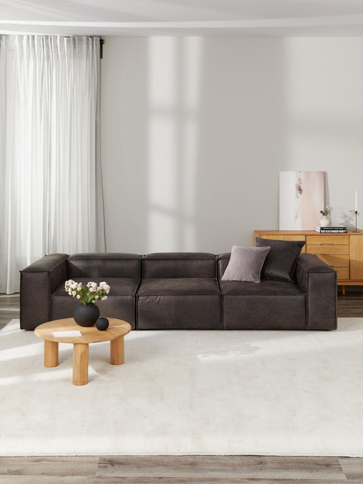 Modular Leather Sofa Lennon 4-seater