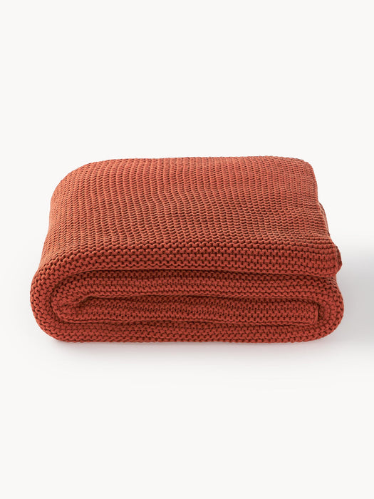Adalyn Organic Cotton Knitted Blanket