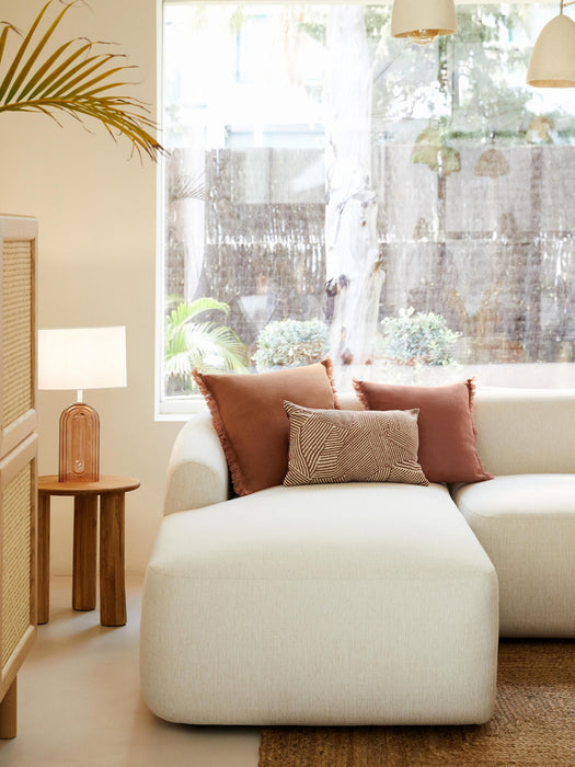 Luana Linen Cushion Cover with Fringes
