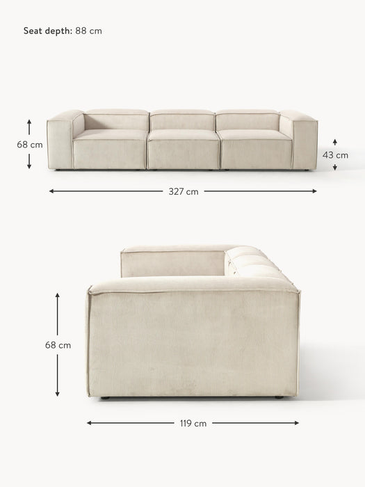 Corduroy Modular Sofa Lennon 4-seater