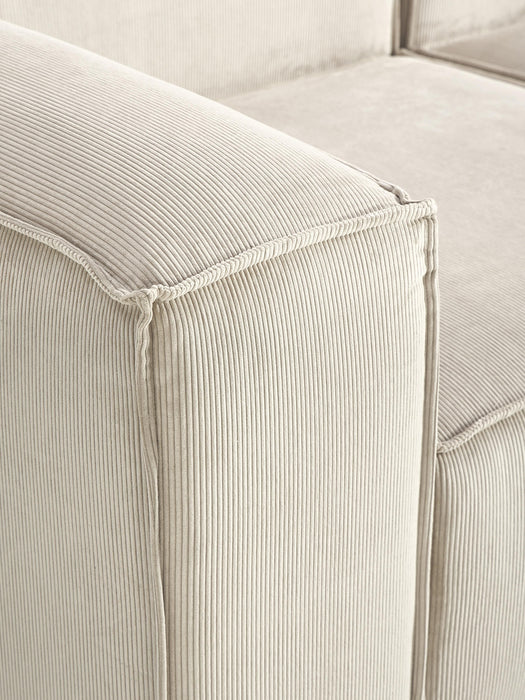 Corduroy Modular Sofa Lennon 4-seater with Ottoman leftright