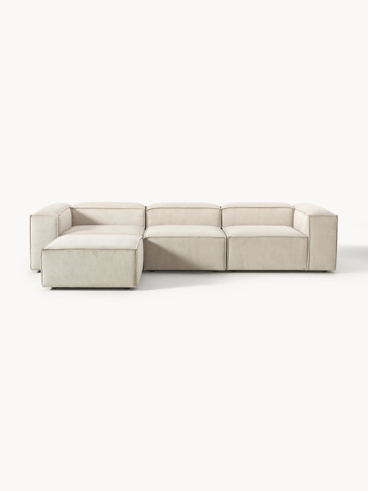 Lennon Corduroy Modular Sofa (4-seater) with Ottoman (left/right)