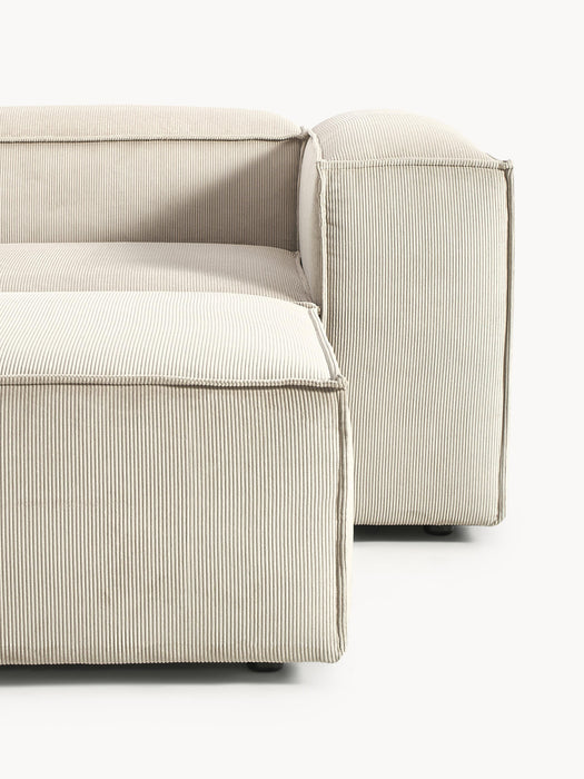 Corduroy Modular Sofa Lennon 4-seater with Ottoman leftright