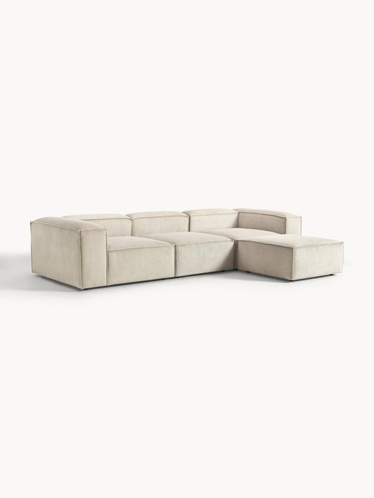 Lennon Corduroy Modular Sofa (4-seater) with Ottoman (left/right)
