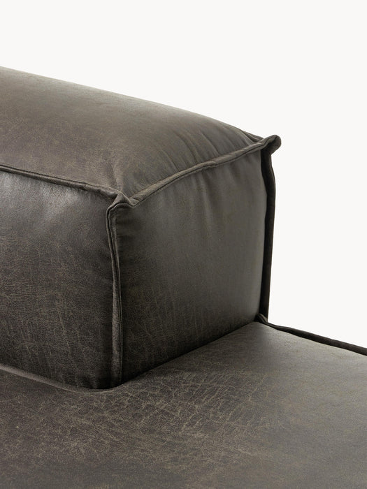 Modular Leather Sofa Lennon 4-seater with Ottoman leftright