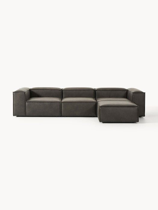 Lennon Modular Leather Sofa (4-seater) with Ottoman (left/right)