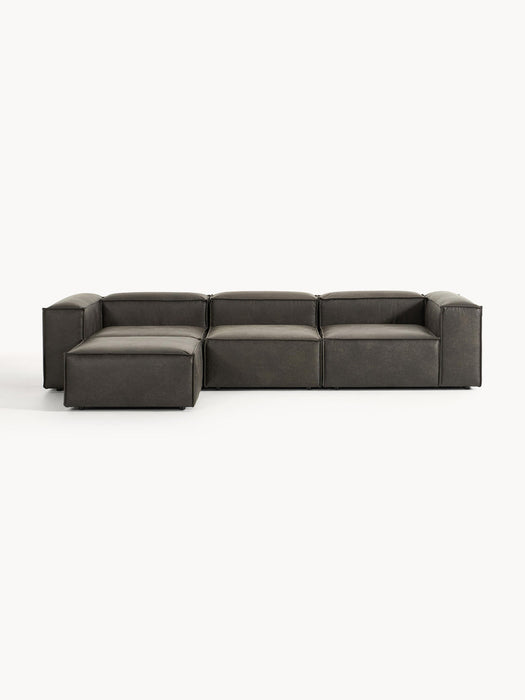 Lennon Modular Leather Sofa (4-seater) with Ottoman (left/right)