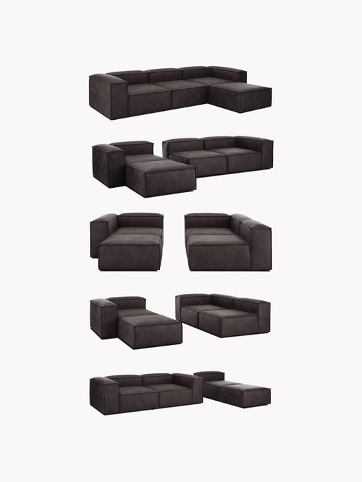 Modular Leather Sofa Lennon 3-seater