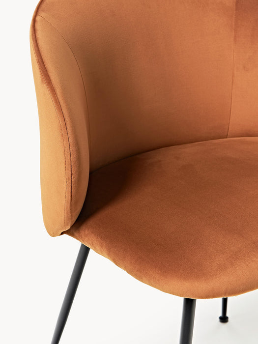 Upholstered Velvet Chairs Luisa Set of 2