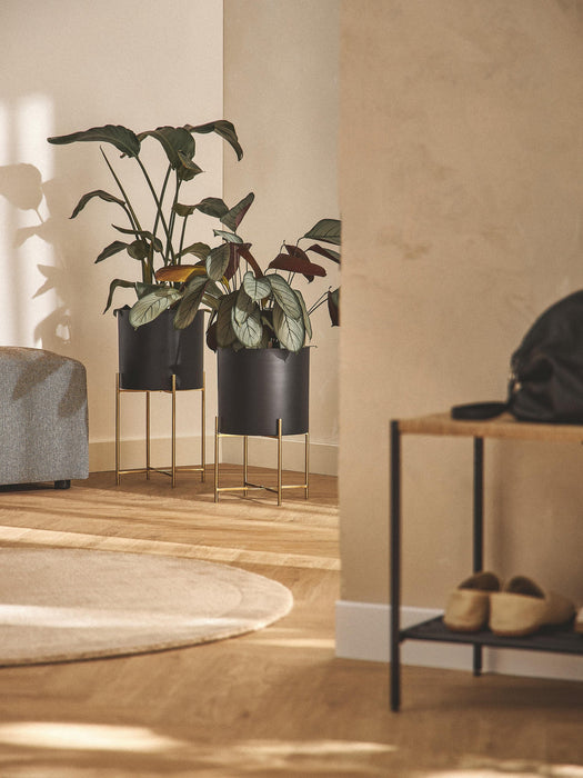 Mina Metal Cover Pots, Set of 2