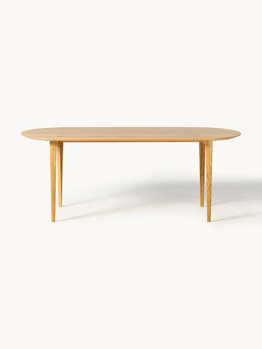 Archie Oval Oak Wood Dining Table, 200 x 100 cm