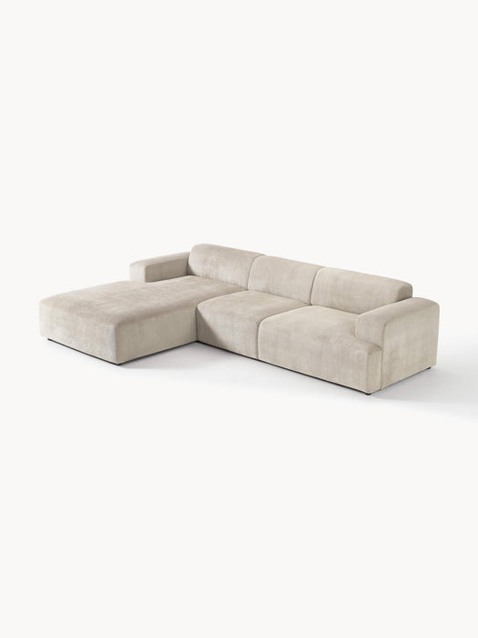 Melva Corduroy Corner Sofa (4-seater)