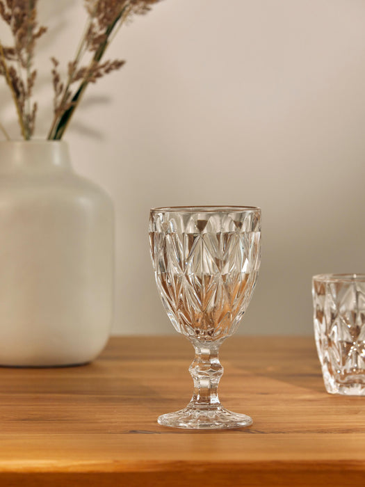 Wine Glasses Colorado with Embossed Pattern Set of 4