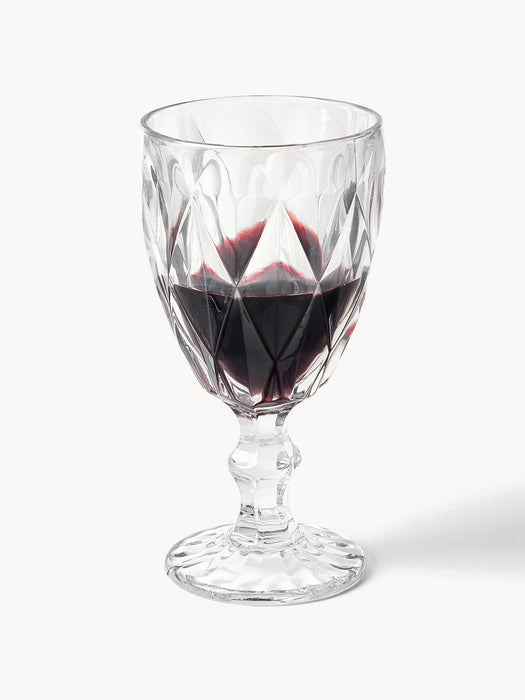 Wine Glasses Colorado with Embossed Pattern Set of 4
