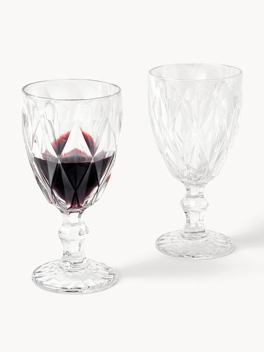 Wine Glasses Colorado with Embossed Pattern Set of 4