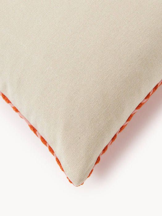 Whatever Cushion Cover with Embroidered Lettering