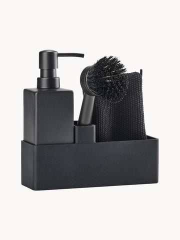 Zone Denmark Sink Organiser with Dish Brush, Set of 3