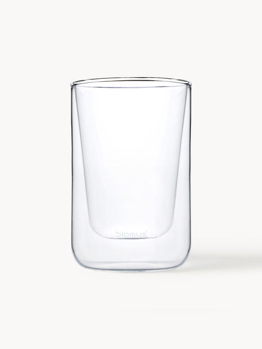 Double-walled Glass Cups Nero Set of 2