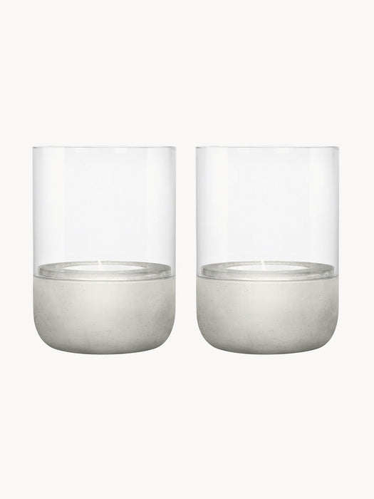 Calma Concrete Tealight Holders, Set of 2