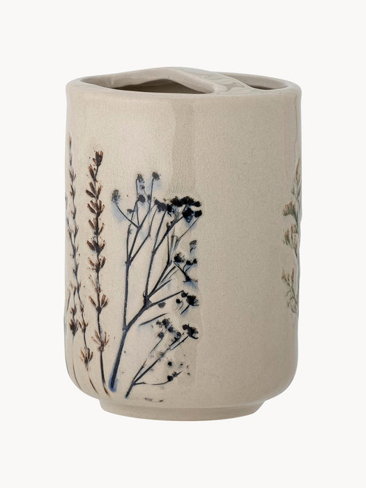 Handmade Bathroom Accessories Bea with Grass Motif, Set of 2