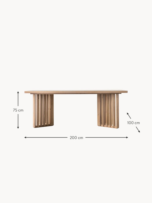 Wooden Dining Table Okayama 200x100 cm
