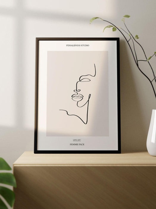 Framed Digital Print Femme Face