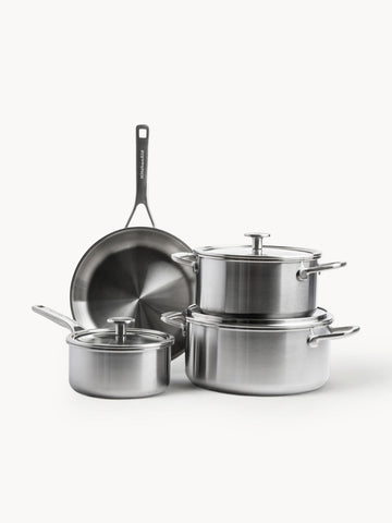 Cookware Set KitchenAid with 3-layer Base, Set of 7