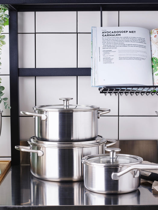 Cookware Set KitchenAid with 3-layer Base, Set of 7
