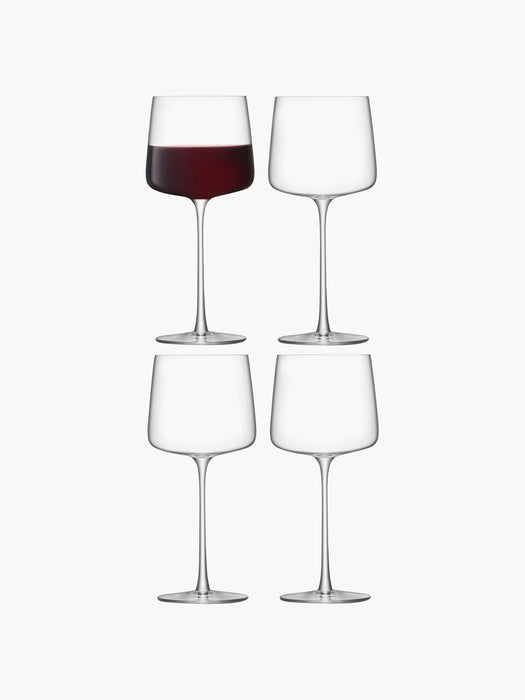 Red Wine Glasses Metropolitan Set of 4