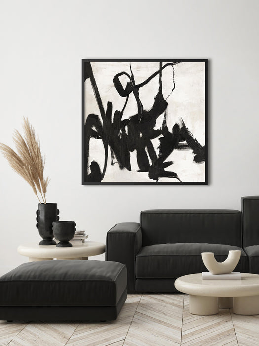 Hand-Painted Framed Canvas Art Playblack