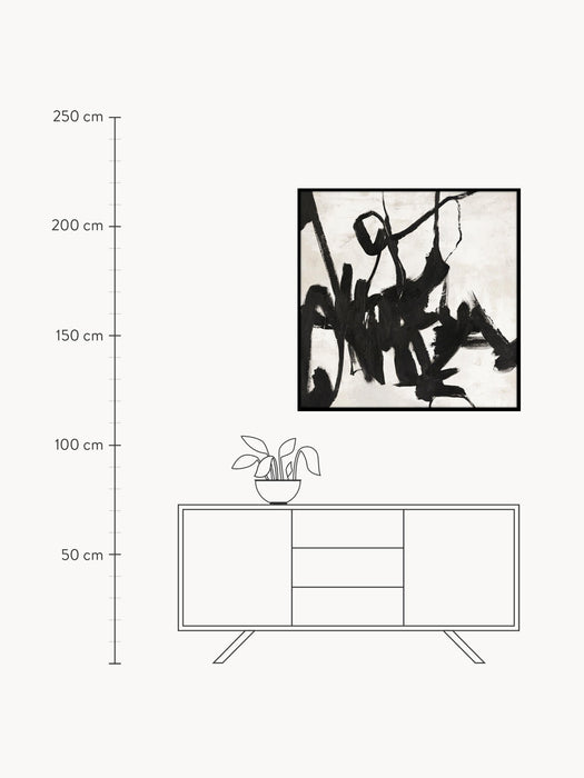 Hand-Painted Framed Canvas Art Playblack
